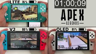 Battery Life of Apex Legends on Nintendo Switch Lite vs. Standard vs. OLED