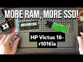 HP Victus 16 - How to UPGRADE your gamer laptop? (16-r1016la)