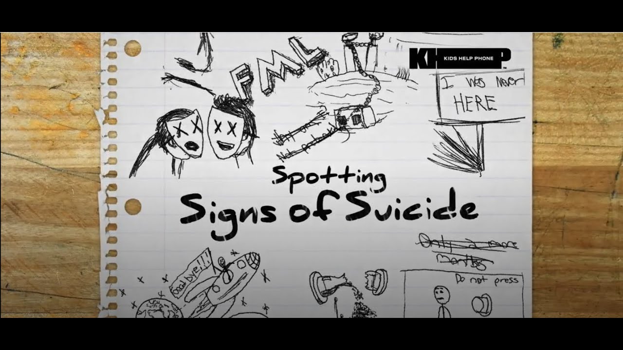 Handwritten illustration Suicide 原画 How to help a friend navigate thoughts of suicide - Kids Help Phone