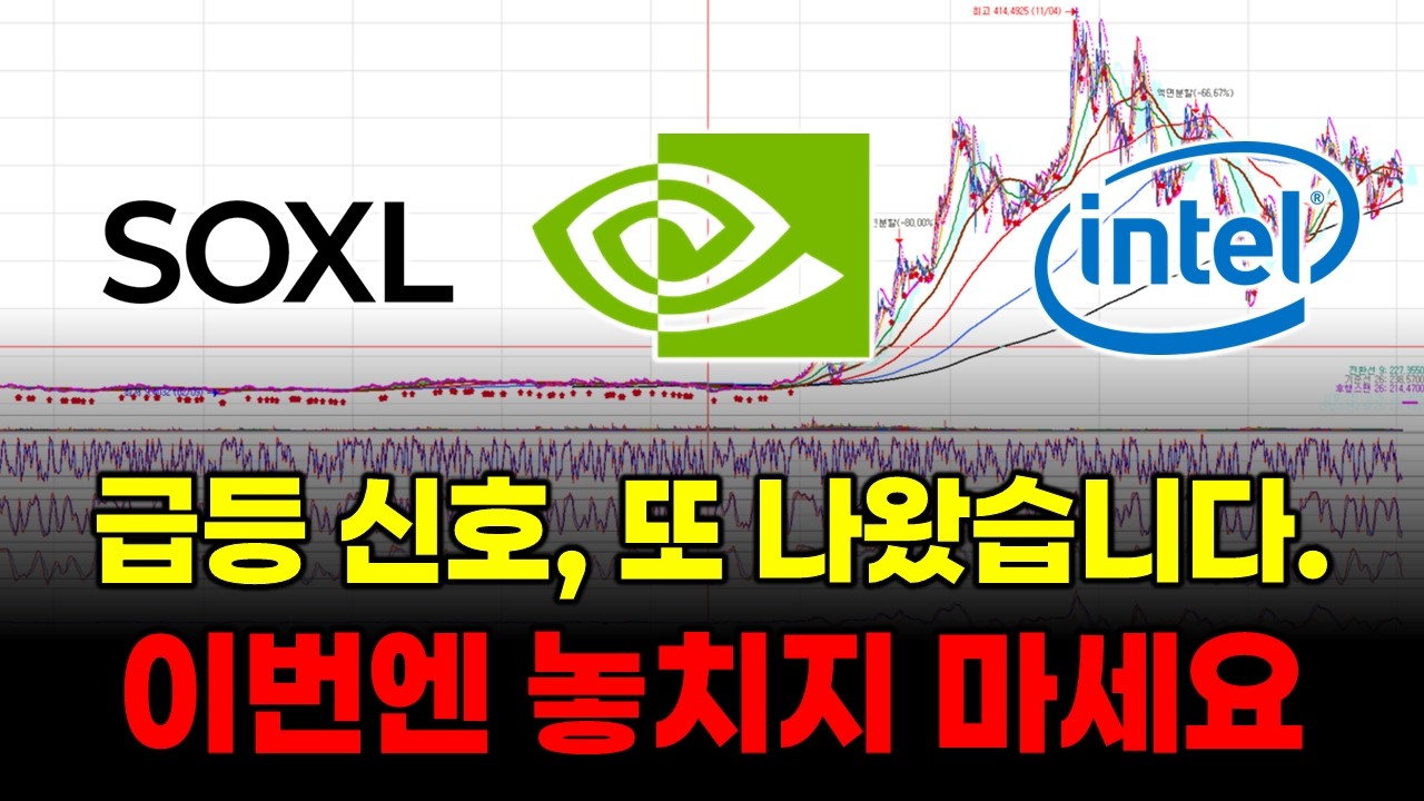 급등 신호 또 나왔네... 이번엔 놓치지 마세요 (SOXL 인텔 테슬라 엔비디아 TQQQ SPY 알파벳 ARM