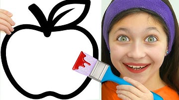 Angel & Adel Paint Healthy vs Unhealthy Foods | Fun Coloring & Learning for Kids