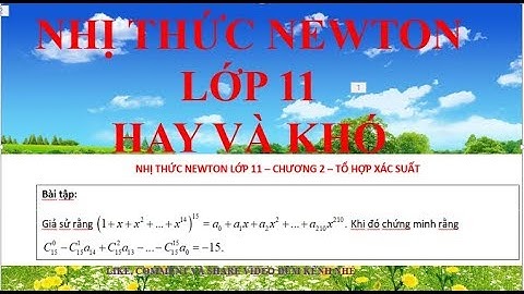 Nhị thức Newton lớp 11 hay và khó vận dụng cao| Đại số 11|Chương 2 Tổ hợp xác suất