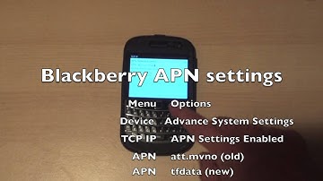 RIM Blackberry APN settings