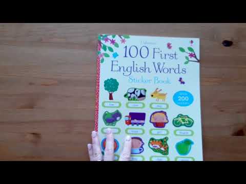 100 First English Words sticker book & Easy Phonics Words - Usborne