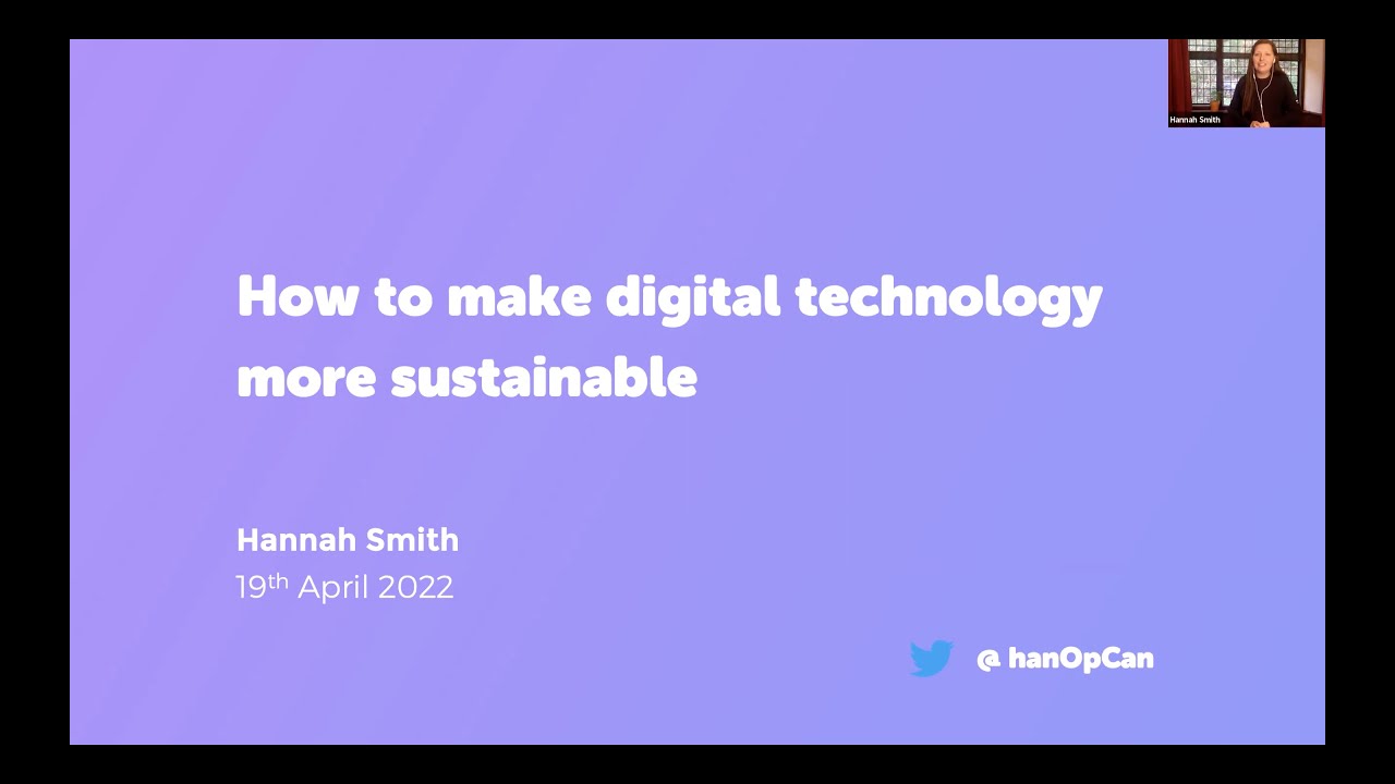 How to make digital services more sustainable | PHP Cambridge Apr 2022