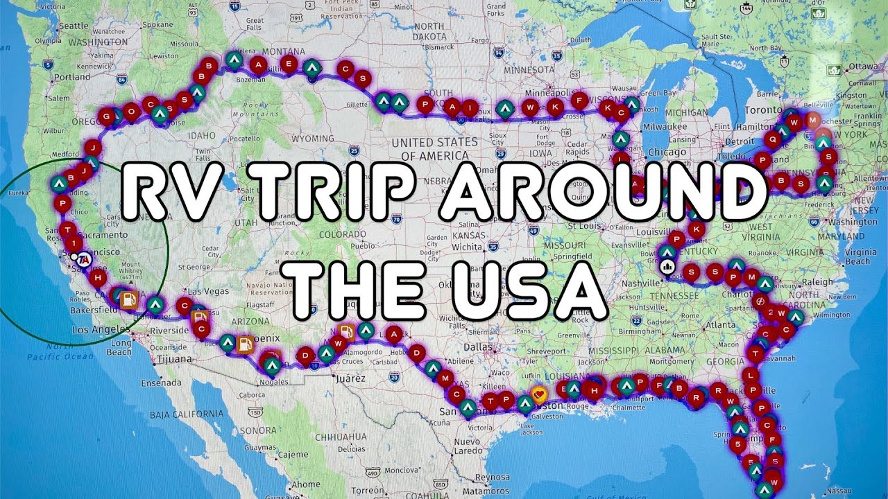 Usa Rv Map RV Trip Around USA 2023 - Full Video - YouTube