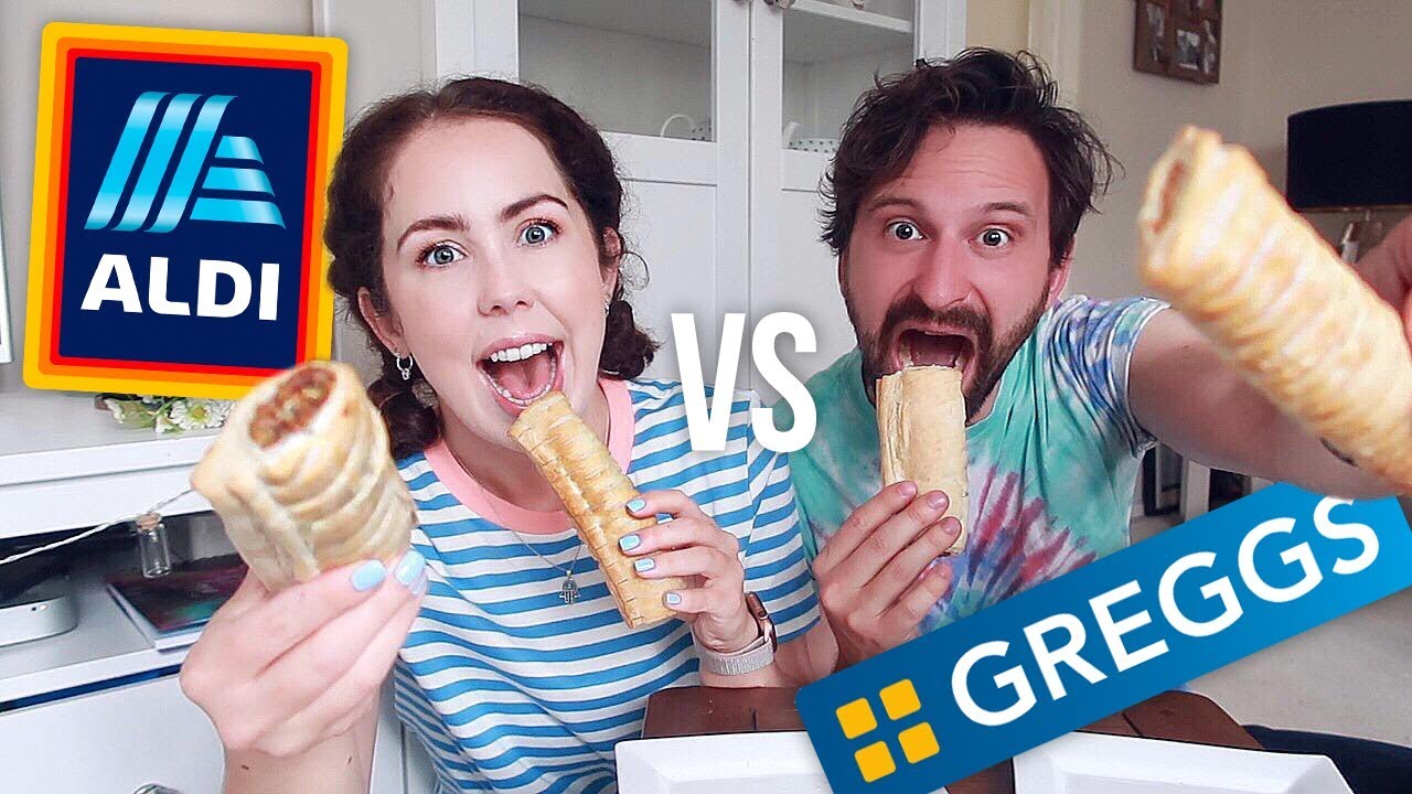 ALDI VS GREGGS VEGAN SAUSAGE ROLL | Blindfolded Taste Test 2019 - YouTube