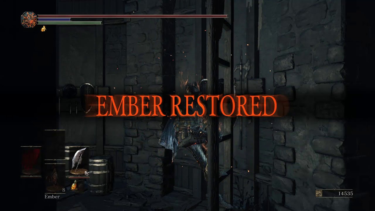 Dark Souls 3 Quirk Ember on Ladder (DS1 Humanity Sound Effect) YouTube