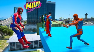 GTA 5 SPIDER-MAN WITH A BASEBALL BAT vs SUPERHEROES! (Euphoria Physics) Ep.16 screenshot 3