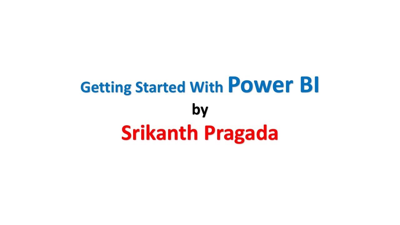 Getting Started With Power BI - YouTube