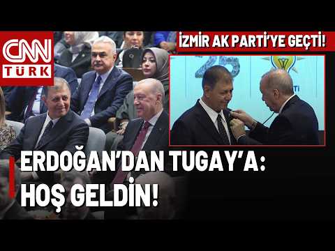 SON DAKİKA🚨Erdoğan Cemil Tugay'a AK Parti Rozetini Taktı! Erdoğan'dan Tugay'a: Hoş Geldin!
