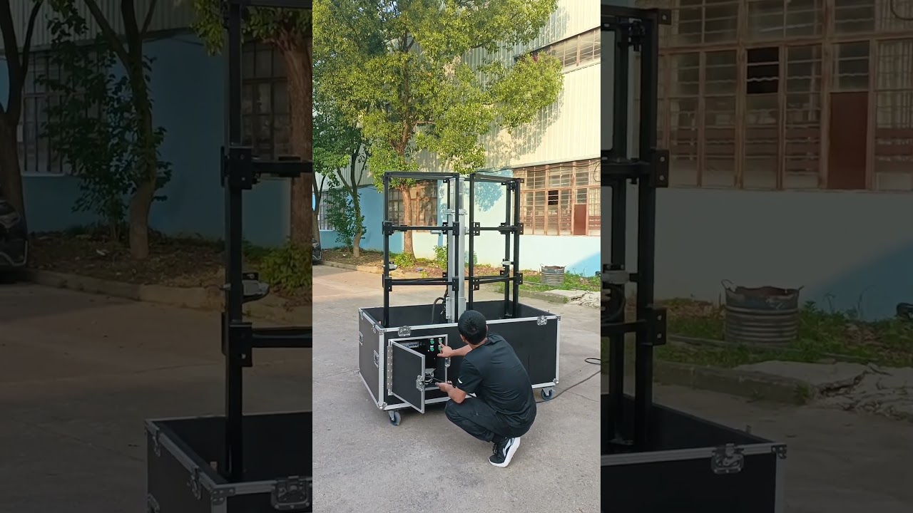 Flight case portable led screen video