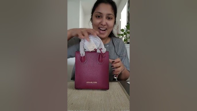Michael Kors MERCER Small Soft Pink Tri-color Pebbled Leather Satchel  UNBOXING by Glez 