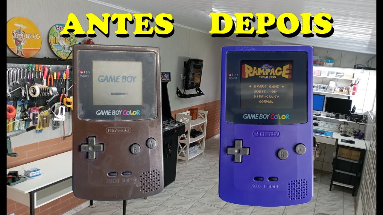 TELA IPS NO GAMEBOY COLOR - PRIMEIRA RESTAURAÇÃO DO NOVO LAB! - YouTube