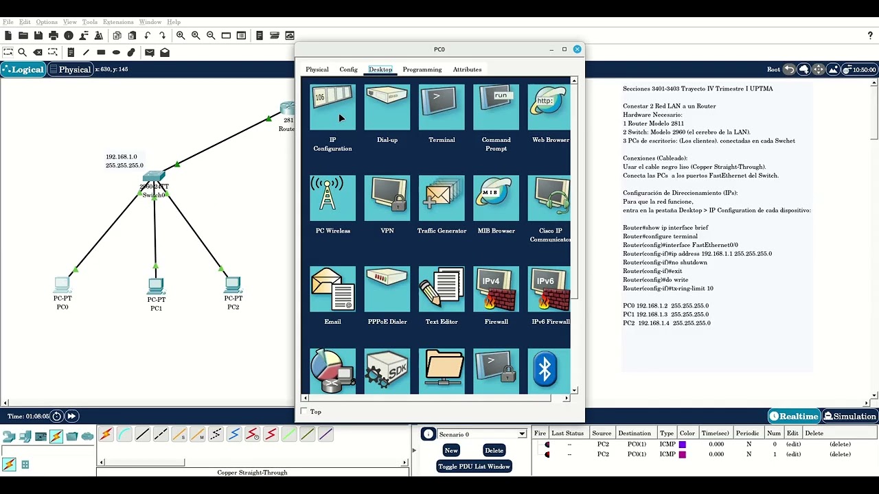 Cómo conectar 2 Redes LAN con un solo Router en Packet Tracer | Paso a Paso