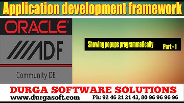 Application development framework(ADF)||Showing popups programmatically  Part-1