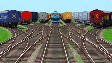 Some Trains Run🐍 Backward At Bumpy Railroad crossing tracks | indian railways beamng drive train