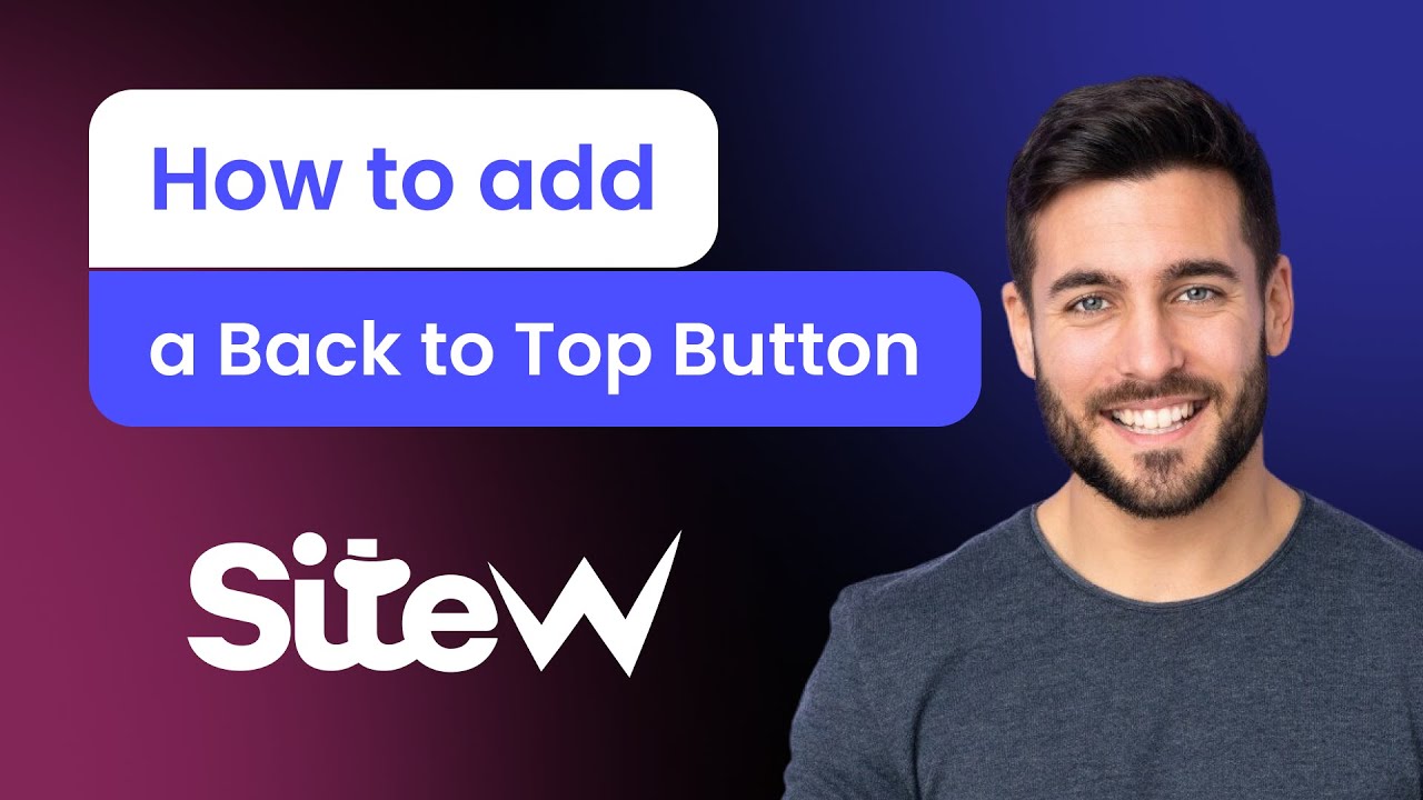 Insert Back Style How to add a Back to Top Button to SiteW - YouTube