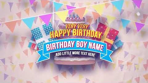 Happy Birthday Slide | Free after effects templates | Free ka dost |100%free with project