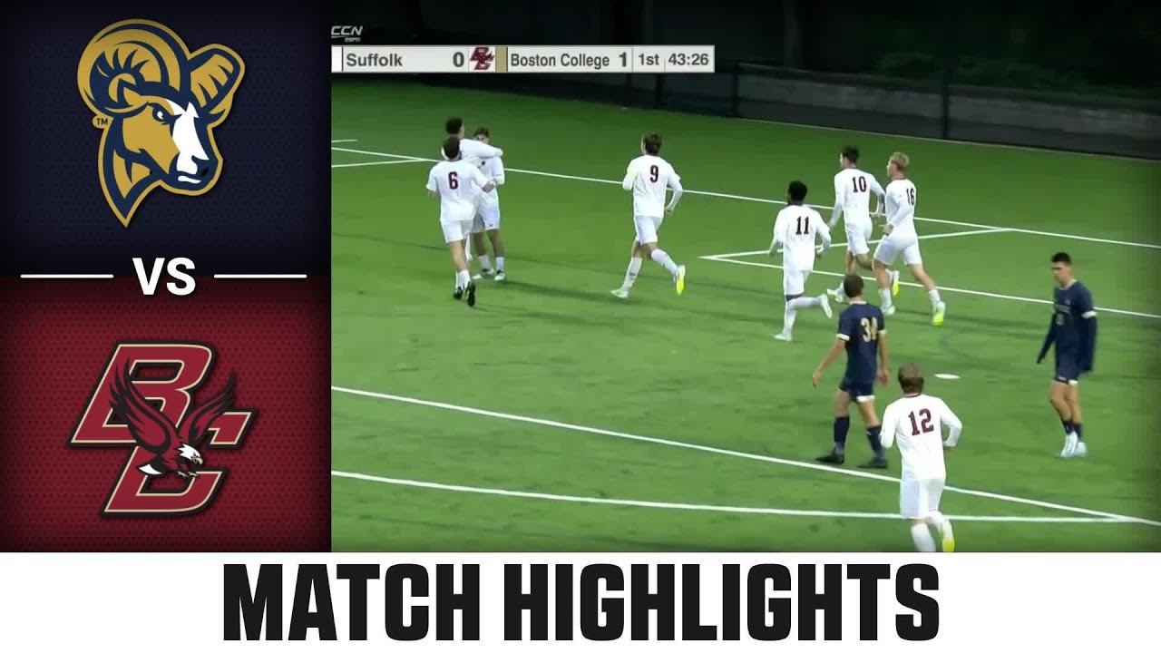 Suffolk vs. Boston College Match Highlights | 2024 ACC Men's Soccer