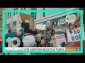 Hundreds march in tampa to protest florida abortion law roe v wade ruling