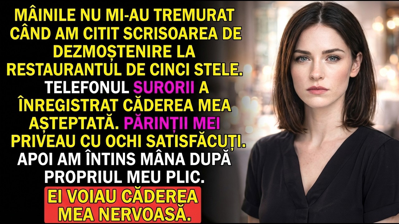 La cină mi-au dat actele de dezmoștenire — plicul meu i-a făcut să implore.