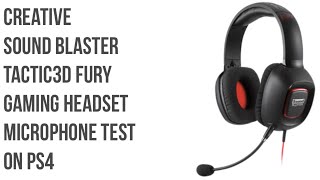 Creative Sound Blaster Tactic3D Fury Gaming Headset MICROPHONE TEST ON PS4  - YouTube
