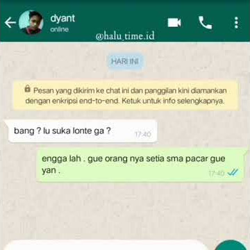 story wa lucu.  ternyata pacarku lonte