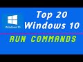 Top 20 Run commands in Windows 10 | windows 10 run commands | Best run commands in windows 10