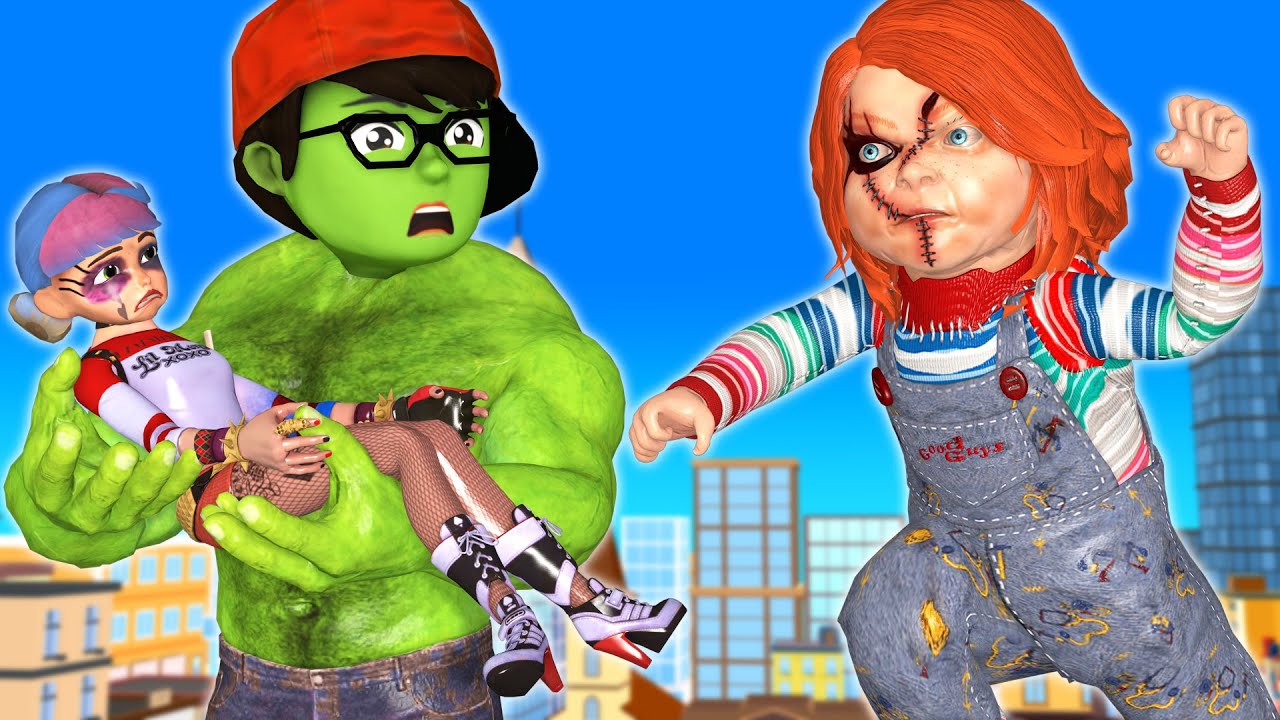 Scary Stranger 3D - NickHulk vs Giant Chucky - Tani Harley Quinn Troll  Zombie Funny Animation - YouTube