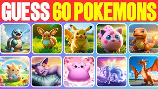 Guess The Pokémon In 3 Seconds | 60 Pokémon Quiz | Easy, Medium, Hard, Impossible