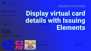 Display virtual card details with Issuing Elements - CreatorPlatform.xyz - Part 31