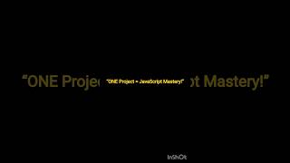 Learn JavaScript Step-by-Step by Building ONE Real Project 🚀|#javascript #learnjavascript #coding |