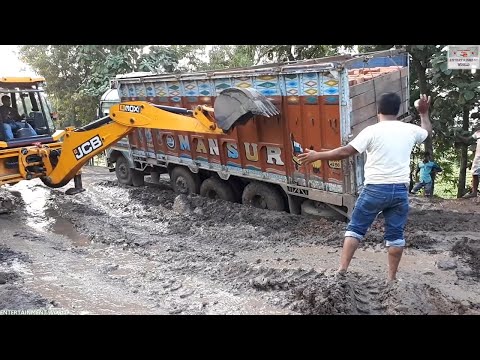 Thumbnail for Tata Lpt 3118c Stuck in Mud Rescue By Jcb Machine.