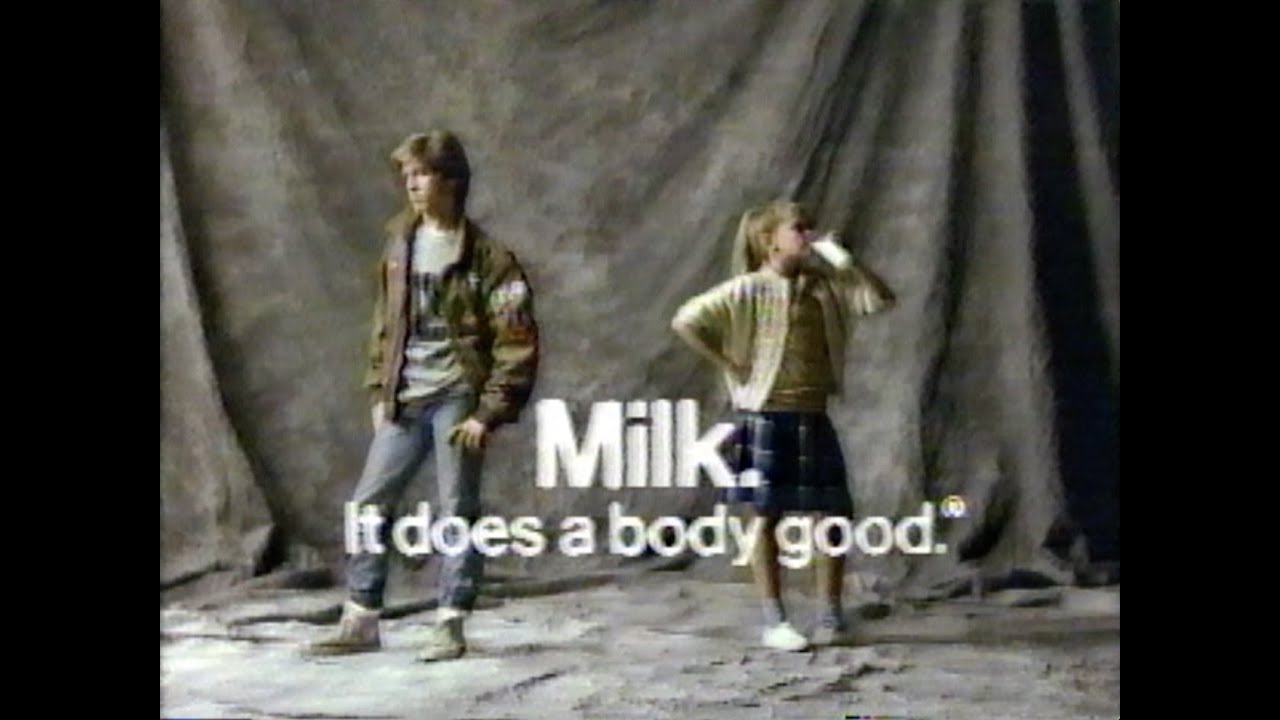Milk It Does a Body Good Commercial (1988) Beautiful Person Inside ...