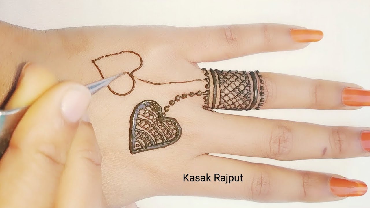 Simple Fingers Mehndi Design For Beginners Easy Hearts Mehndi