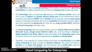 USMx CC605x - Cloud Computing for Enterprises - Hugo Aquino
