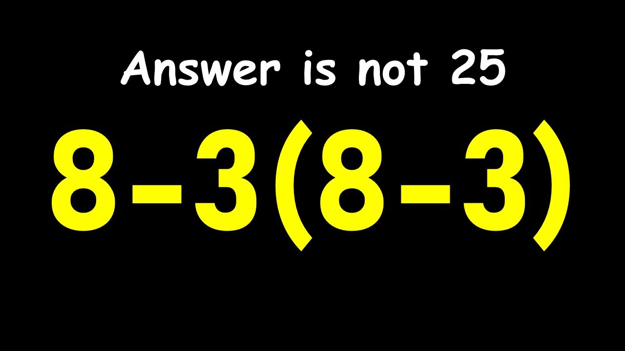This Simple Math Question Stumps Everyone!