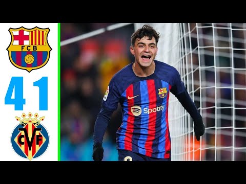 Barcelona vs Villarreal 4 1   All Goals