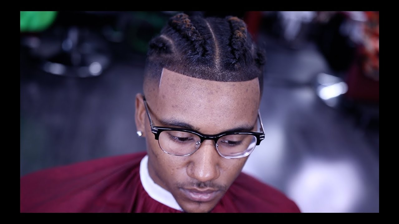 MID DROP FADE WITH BRAIDS ON TOP | BARBER TUTORIAL