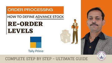 How to Define Advance Reorder Levels in Tally Prime | Learn Tally Accounting