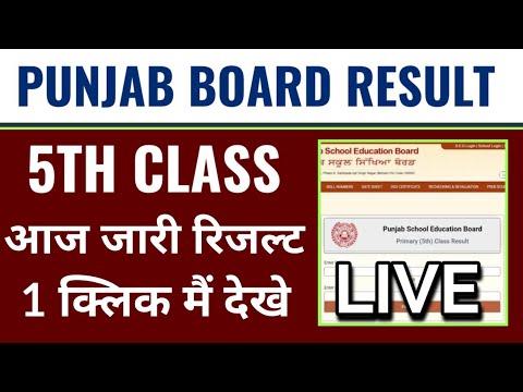 pseb 5th result 2024 kaise dekhe, pseb board 5th class result 2024 kaise check kare, Punjab result