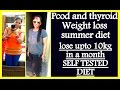 PCOD/PCOS Summer Diet Plan for Weight Lose | How To Lose Weight Fast 10 kgs in 1 Month in PCOS