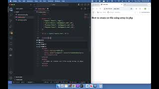 how to create or write csv file using array