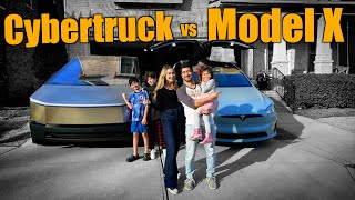 Cybertruck vs Model X: Cabin Noise, Steering and Kid Tested