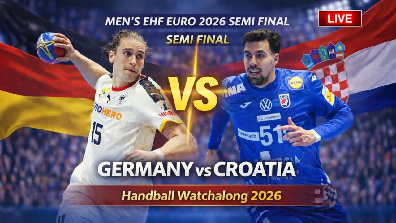 Germany vs Croatia Live| EHF Mens Semi Final EURO 2026 Handball Watchalong 2026