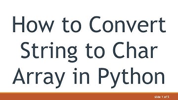 How to Convert String to Char Array in Python