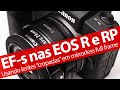 Usando lentes EF-s (APS-C, cropadas) em mirrorless Full Frame Canon EOS R e RP (vale p/Nikon e Sony)