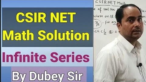 #CSIRNETMathSolution#CSIRNETQuestionsPaper#InfiniteSeries#IITJAM#NBHM#DkMathTutorial#DubeySir