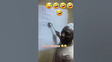 African Teacher Teaches His Students World Countries 